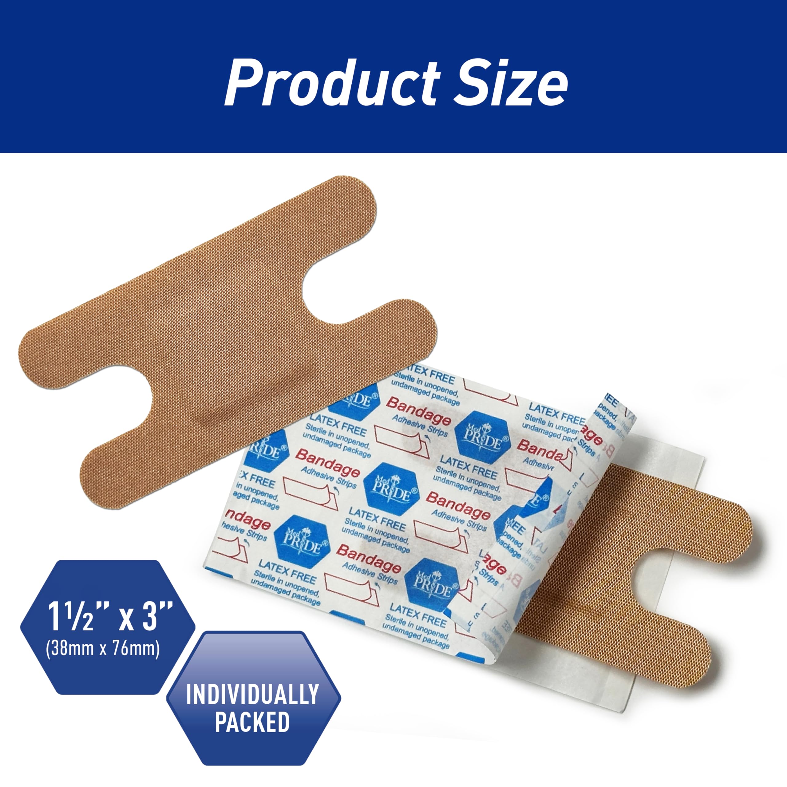 MED PRIDE fabric finger bandage with hypoallergenic adhesive for sensitive skin