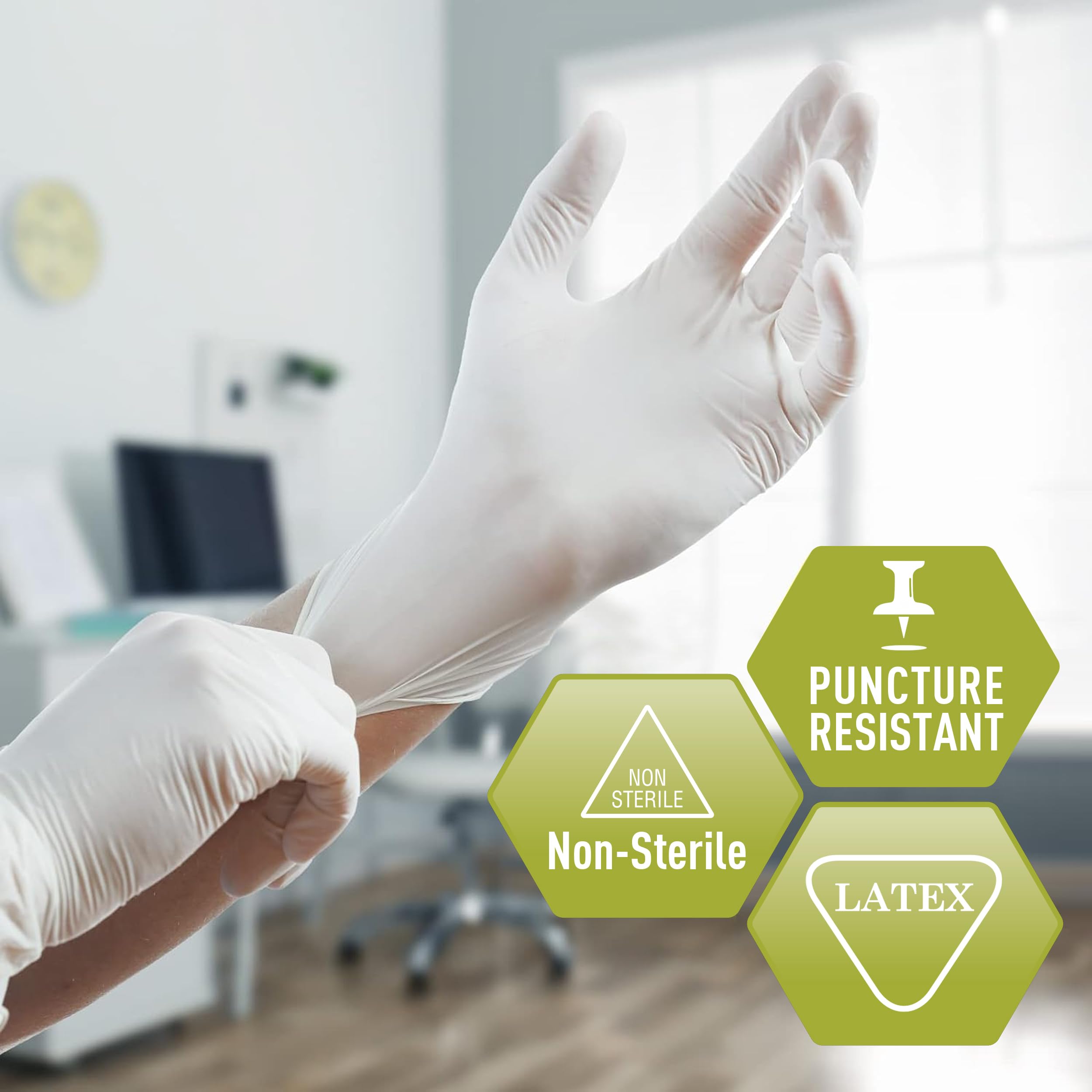 MED PRIDE heavy-duty latex gloves offering reliable protection and tactile control.