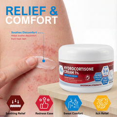 Applying MED PRIDE 1% hydrocortisone cream to the skin
