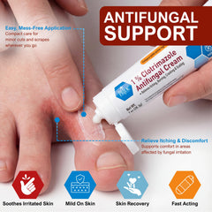 MED PRIDE jock itch relief cream applied to affected skin.