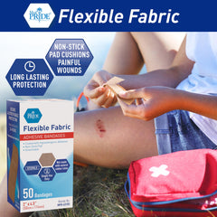 MED PRIDE latex-free bandage emphasizing safe use on sensitive skin
