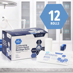MED PRIDE latex-free sterile gauze bandage roll close-up for skin-friendly care