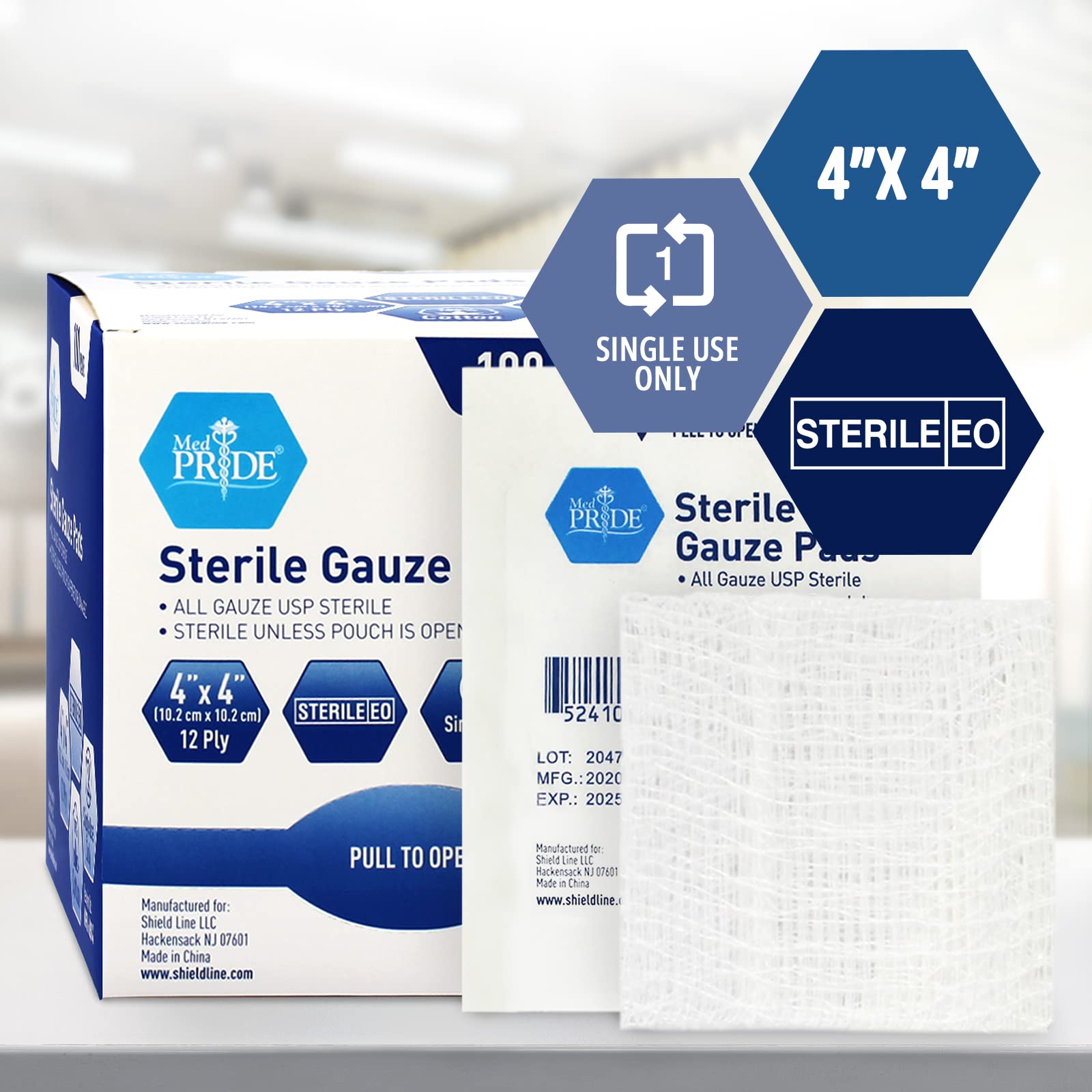 MED PRIDE nonstick gauze pad promotes comfortable dressing changes
