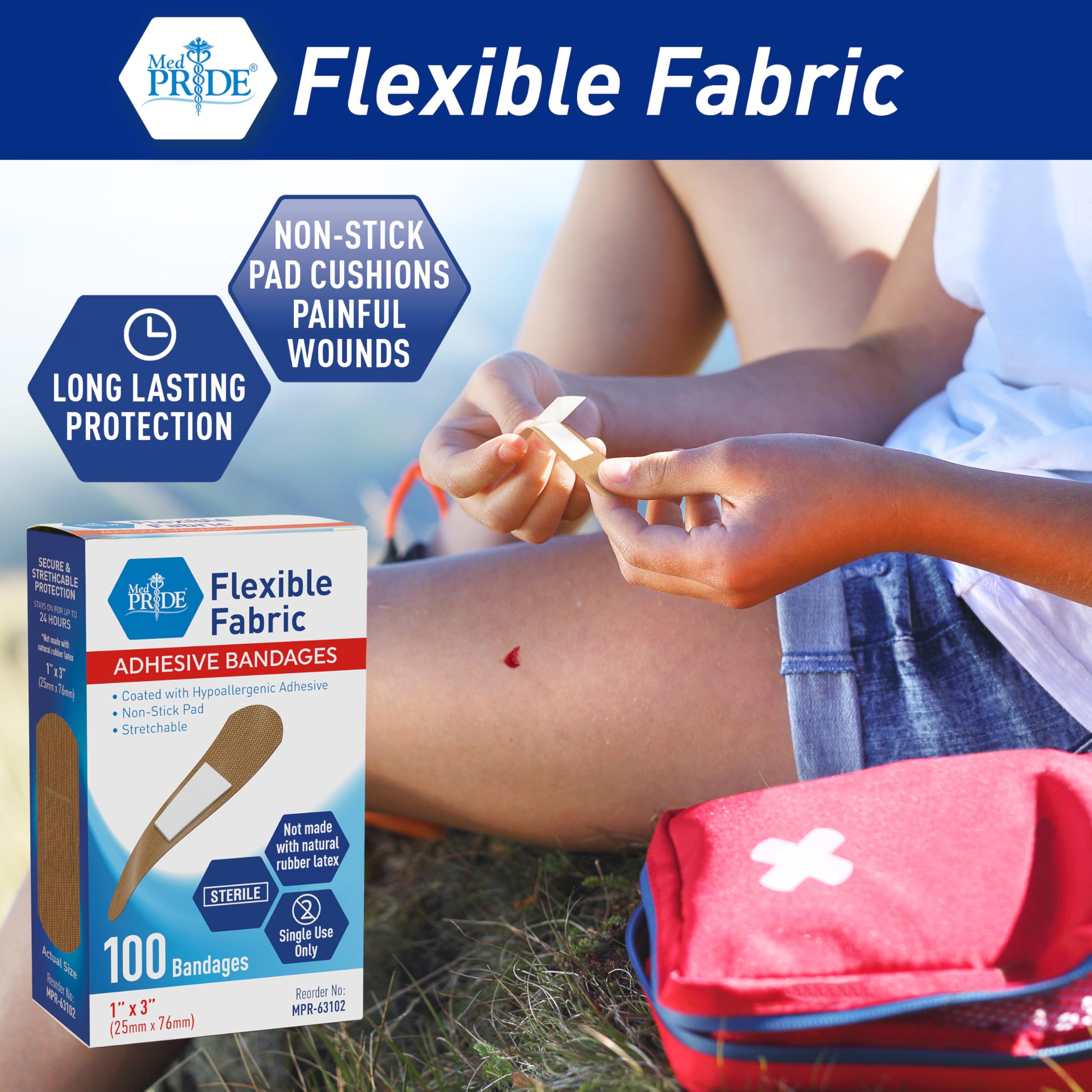 MED PRIDE nonstick pad bandage prevents sticking during healing