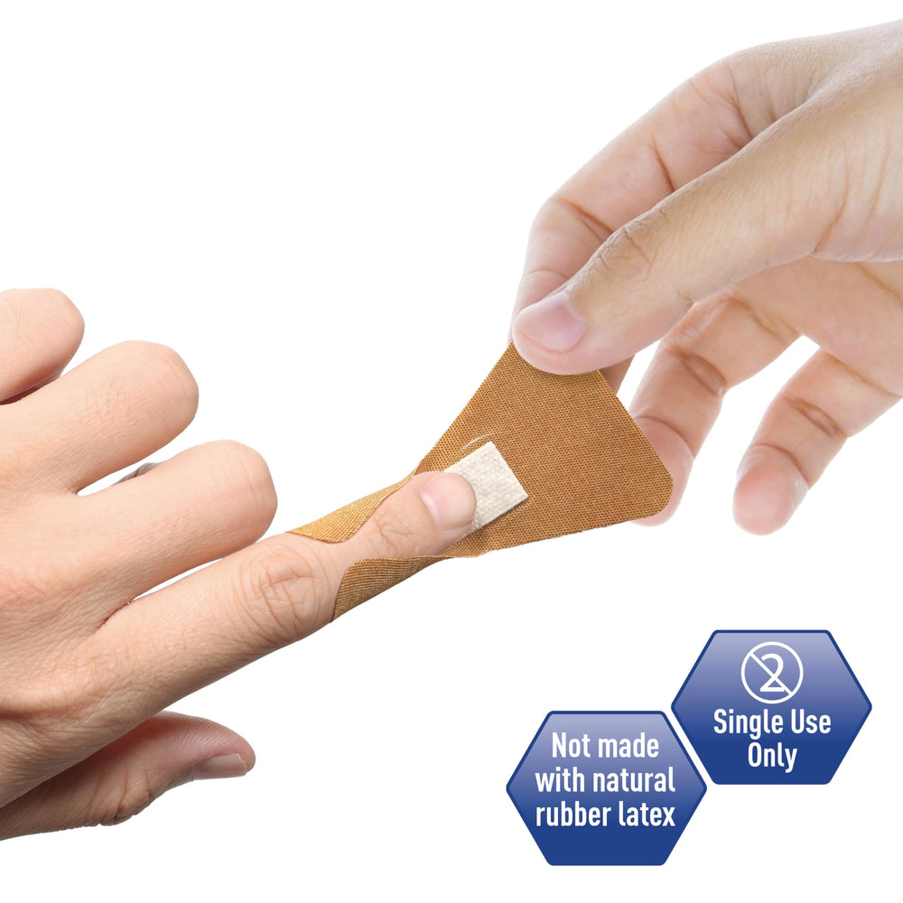 MED PRIDE sterile fingertip bandages with non-stick pad prevent sticking to wounds.