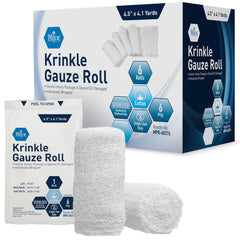 MED PRIDE sterile krinkle gauze rolls for absorbent wound care