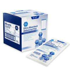 MED PRIDE sterile XXtra absorbent abdominal pad with thick core for heavy drainage