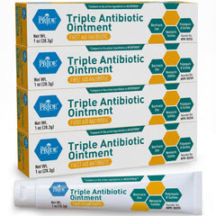 MED PRIDE triple antibiotic ointment tube 1oz for minor wounds and quick relief.