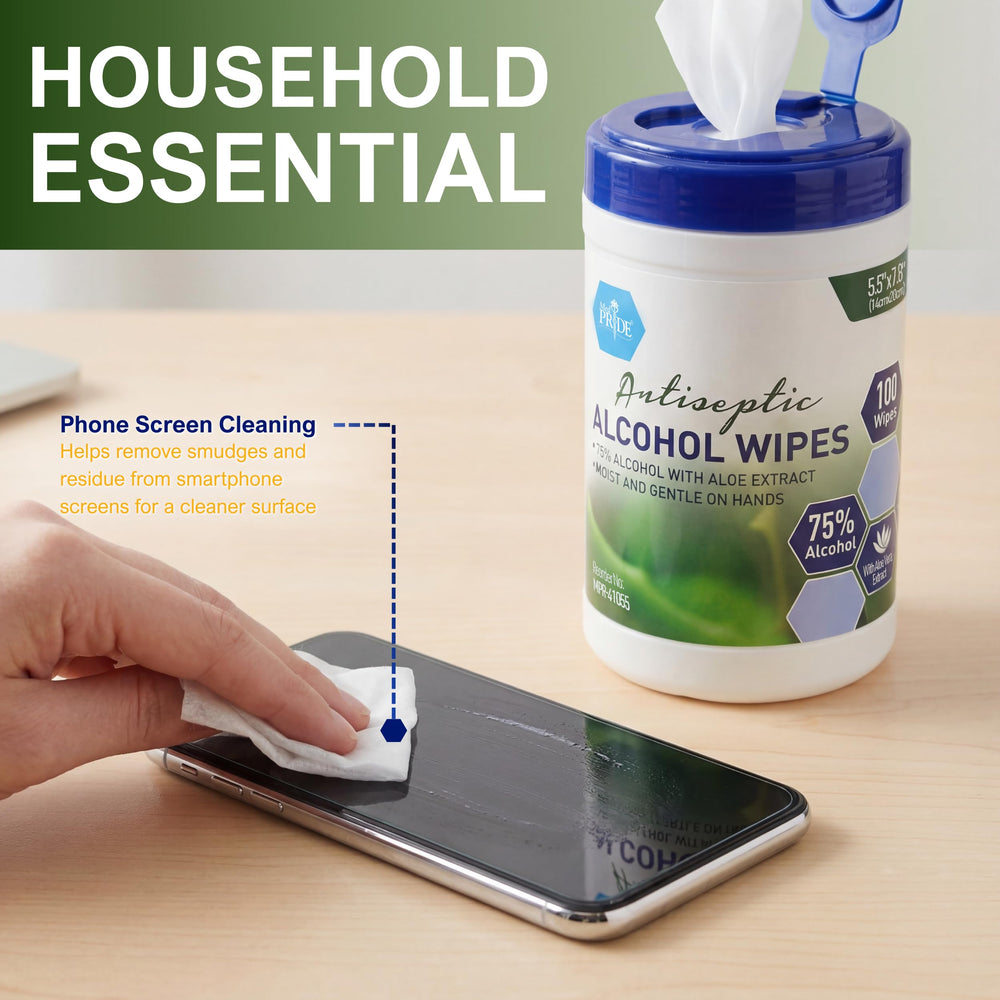 MED PRIDE wipes with leakproof lid preserve moisture and freshness