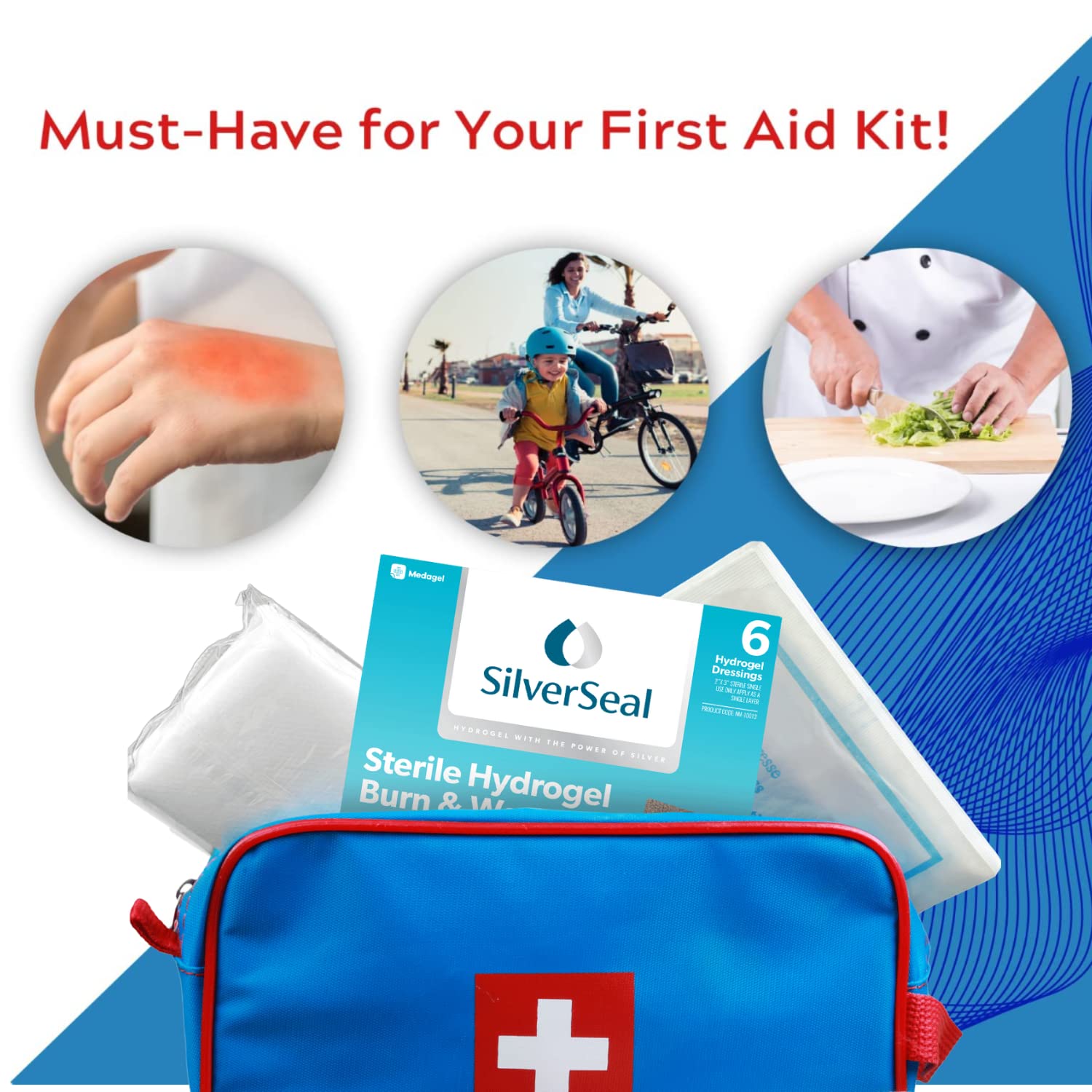 Medagel SilverSeal latex-free design suitable for sensitive skin.