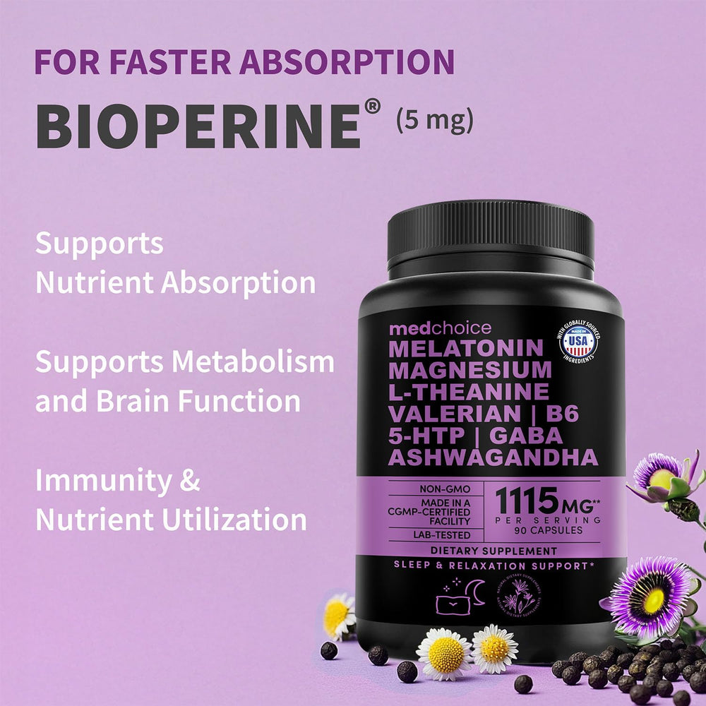 MEDCHOICE vegan-friendly sleep aid with plant-based melatonin