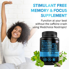 MEDCHOICE label close-up noting Bioperine and 1321 mg formula.