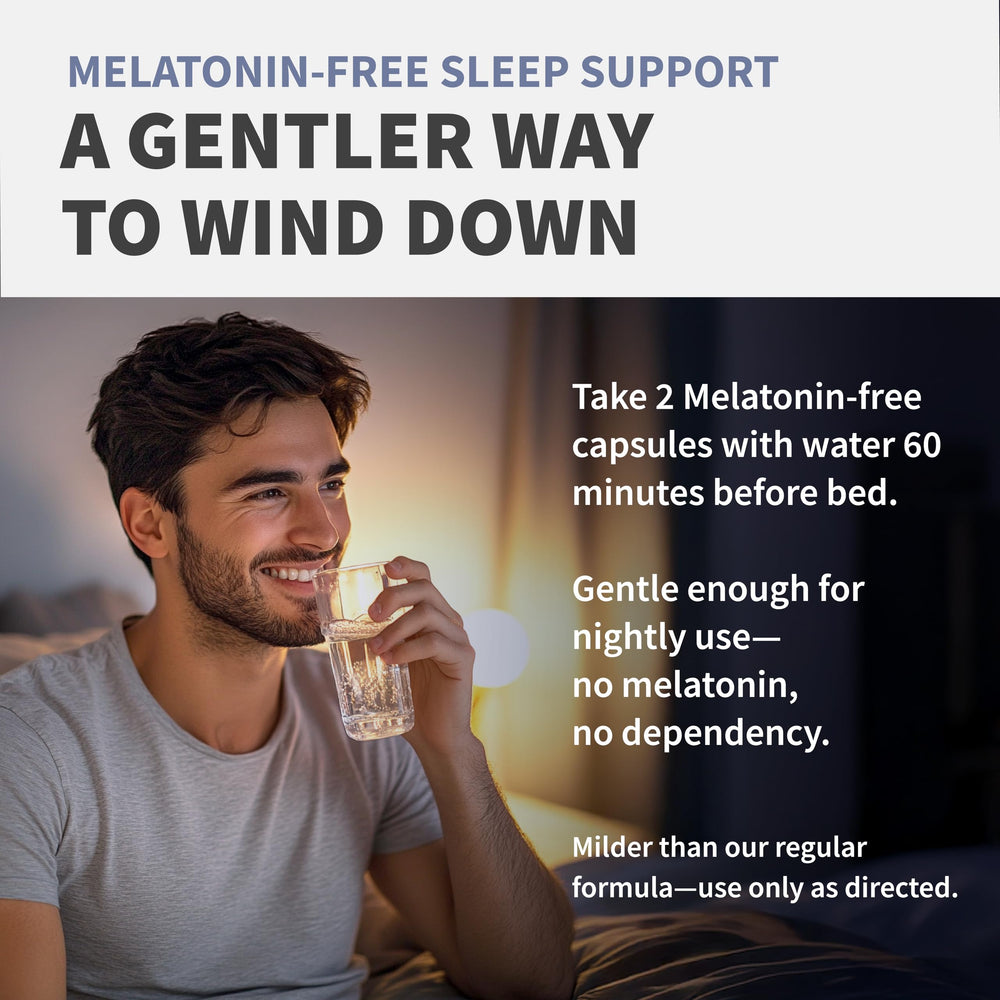 MEDCHOICE bottle with dosage tips demonstrating nightly ritual.