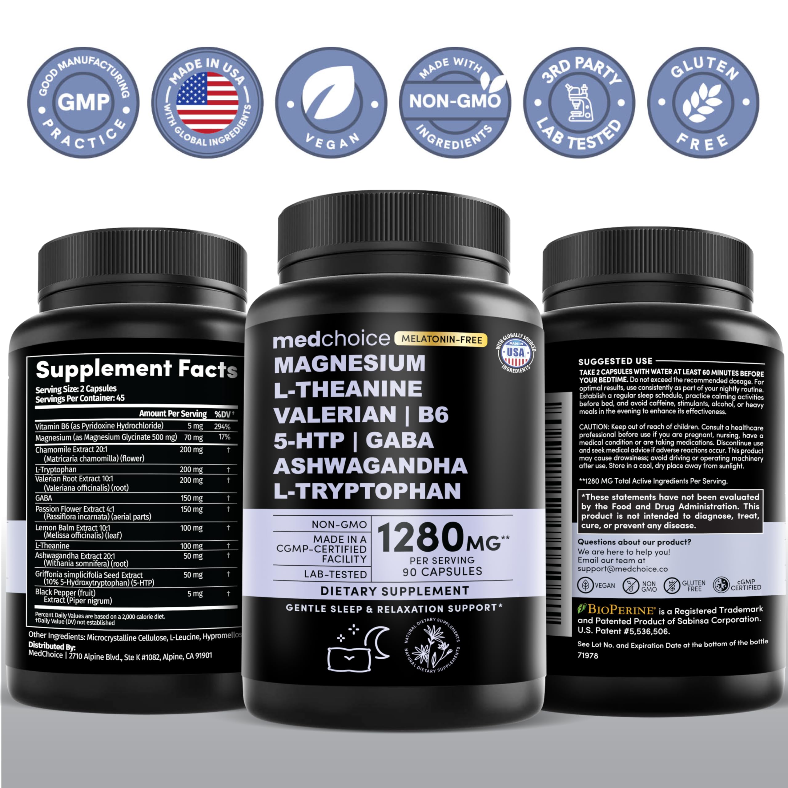 MEDCHOICE vegan capsules on nightstand for consistent mornings.