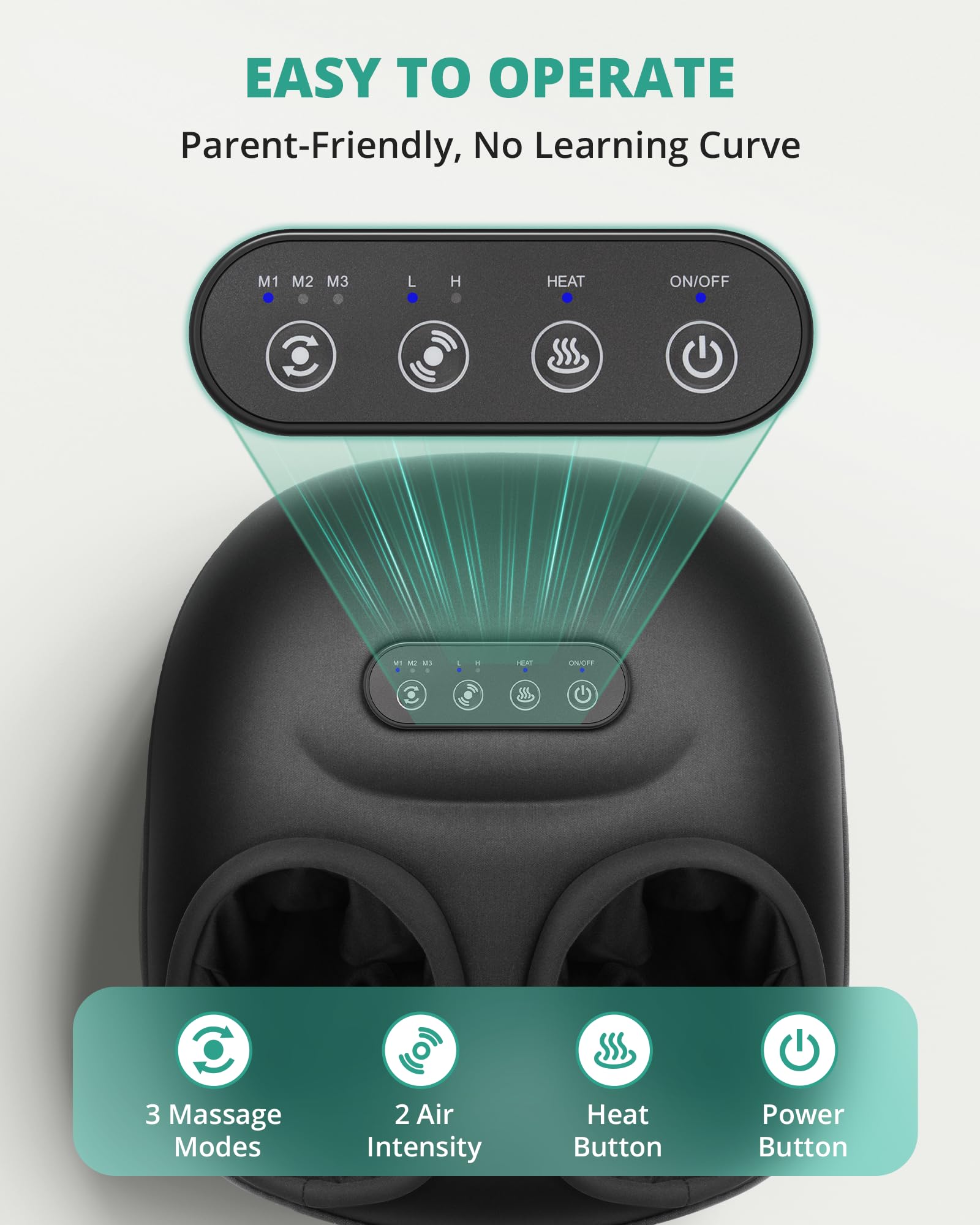 Medcursor foot massager with customizable settings for personalized care.
