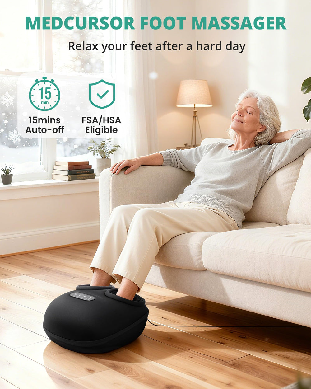 Gift-ready Medcursor foot massager ideal for loved ones.