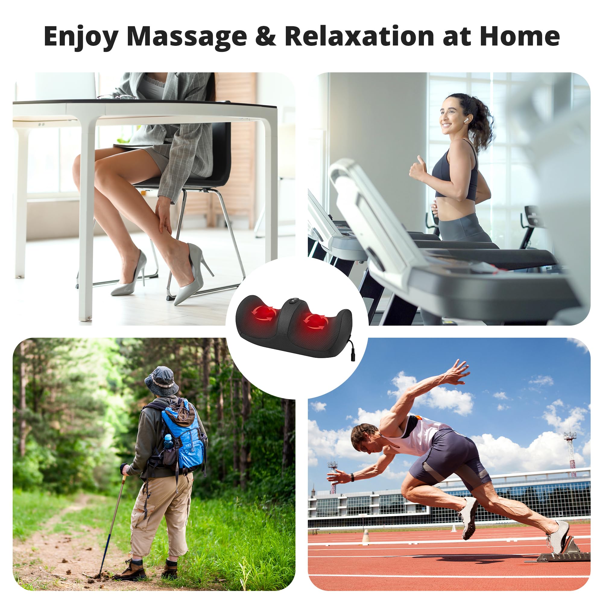 Medcursor foot massager heat on after workout for recovery.