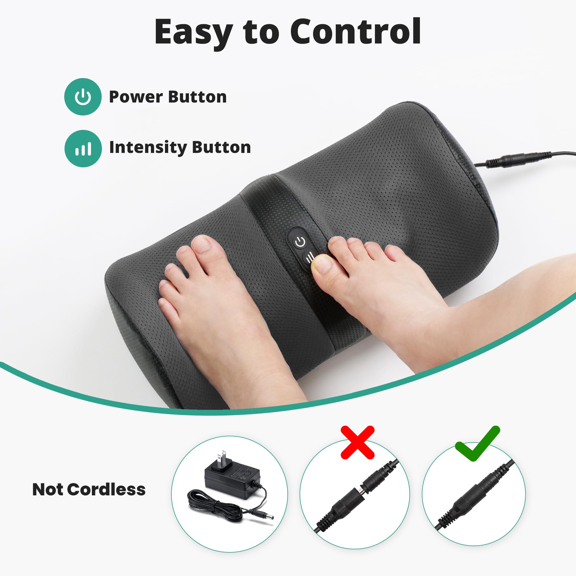 Medcursor foot massager heat breathable fabric keeps feet comfortable.