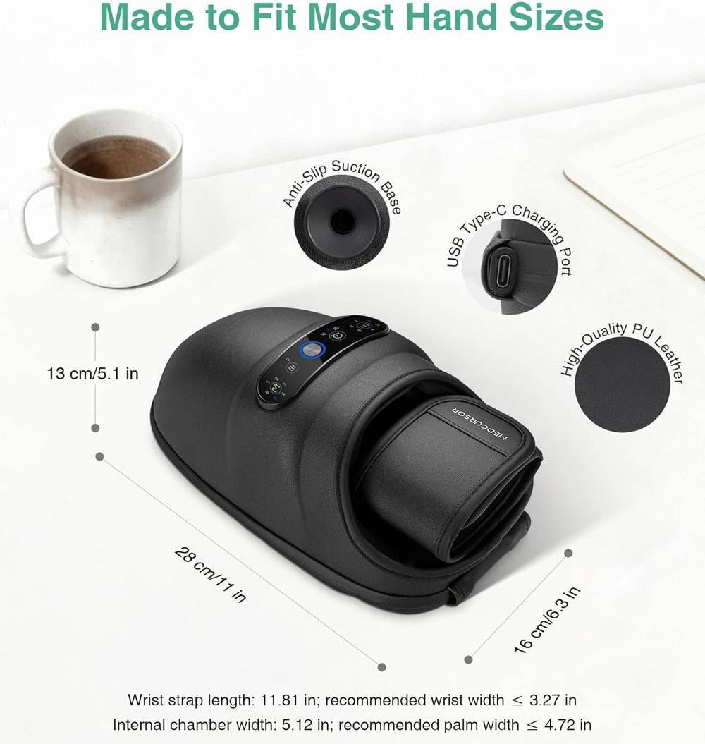 Medcursor Hand Massager ergonomic fit supports comfortable daily use.