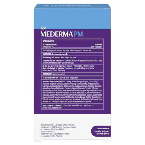 Mederma PM close-up on skin demonstrates non-greasy overnight absorption.