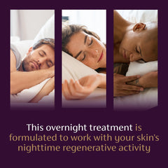 Nighttime regeneration action depiction with soft glow indicating skin renewal from Mederma PM