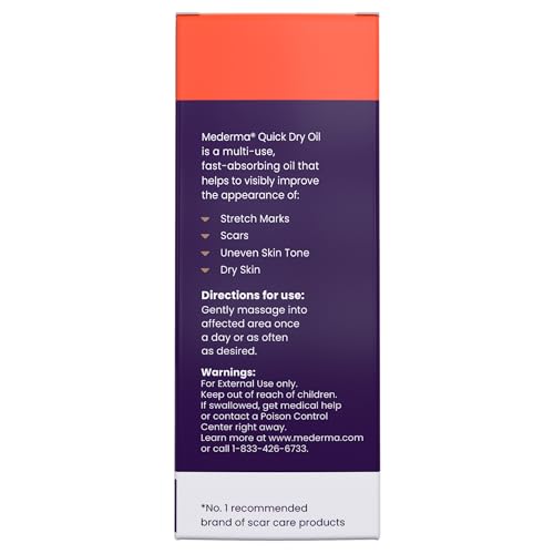 Mederma Quick Dry Oil on dry skin providing hydration.