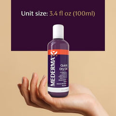 Mederma Quick Dry Oil pump-dispense shown for easy, mess-free use