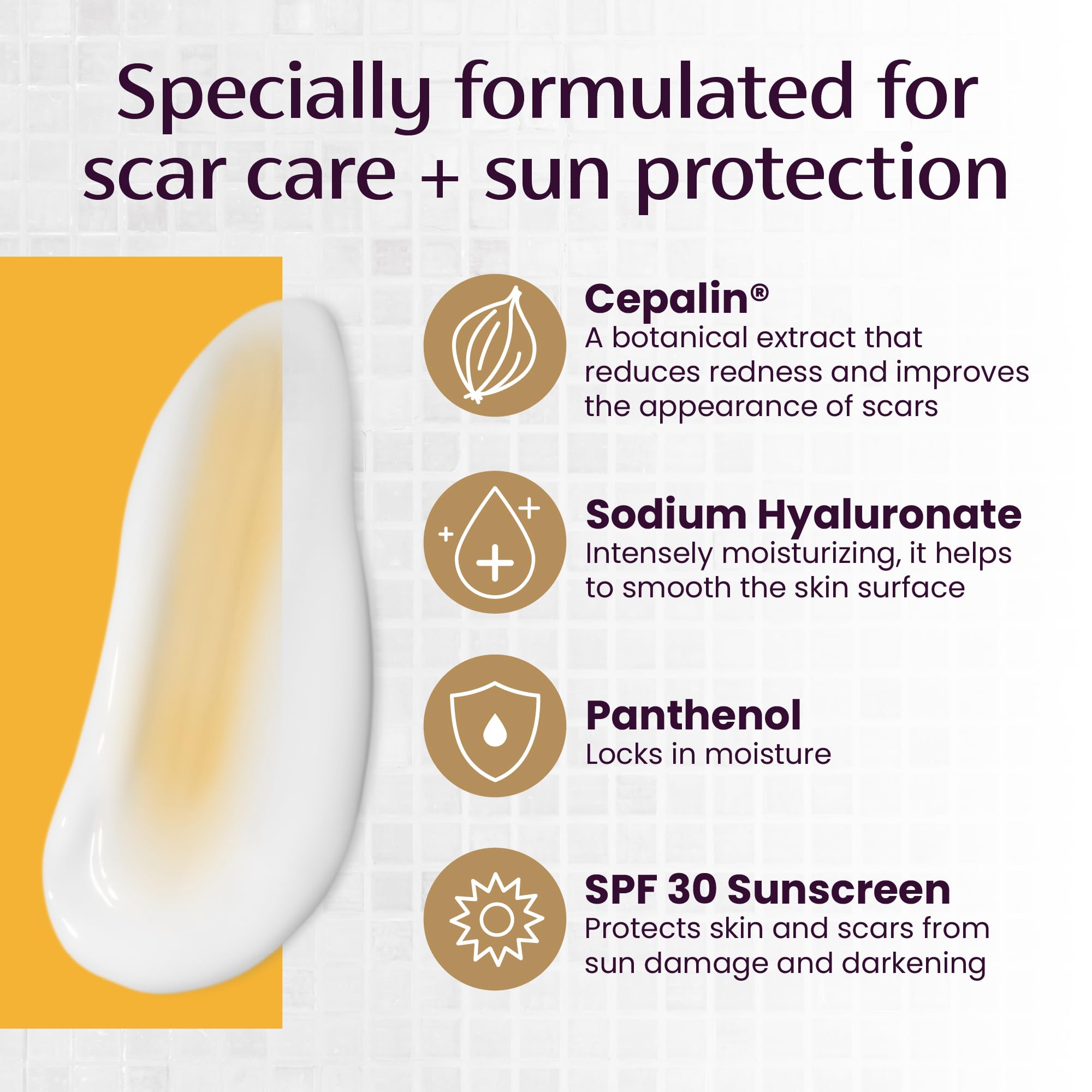 Mederma Scar Cream Plus SPF 30 skin texture improvement during use.