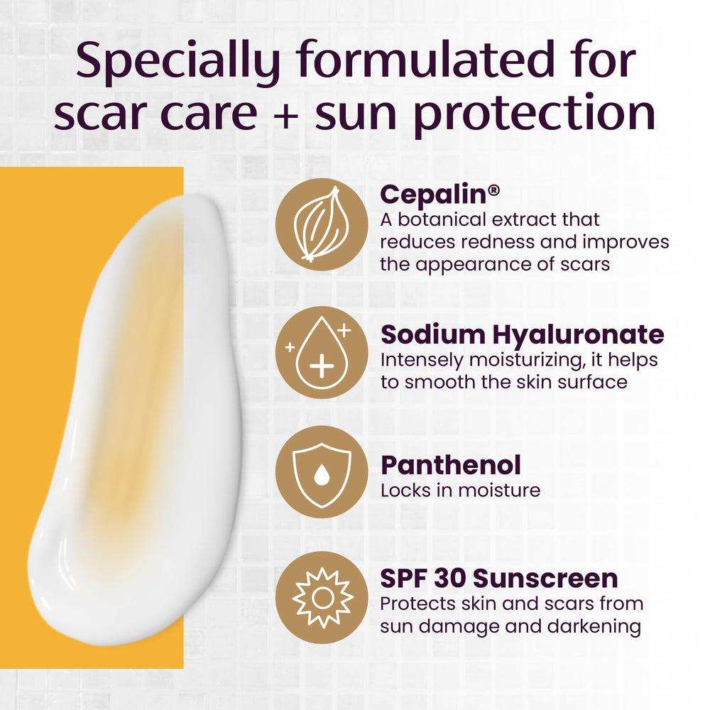 Mederma Scar Cream Plus SPF 30 skin texture improvement during use.