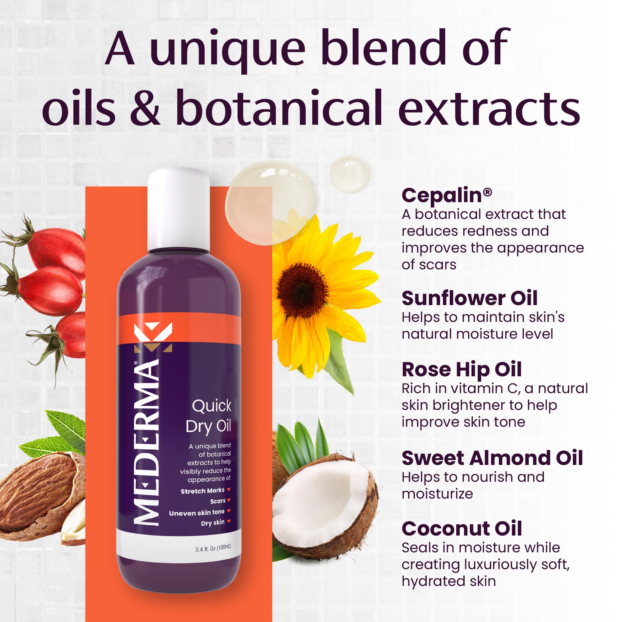 Mederma Sunflower Oil helps maintain natural skin moisture levels
