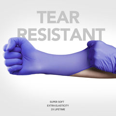 Medguy nitrile exam gloves dexterity grip, enabling precise task handling.