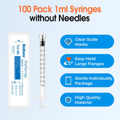 Medhome syringe with clear scale supports accurate measurement and repeatable results.