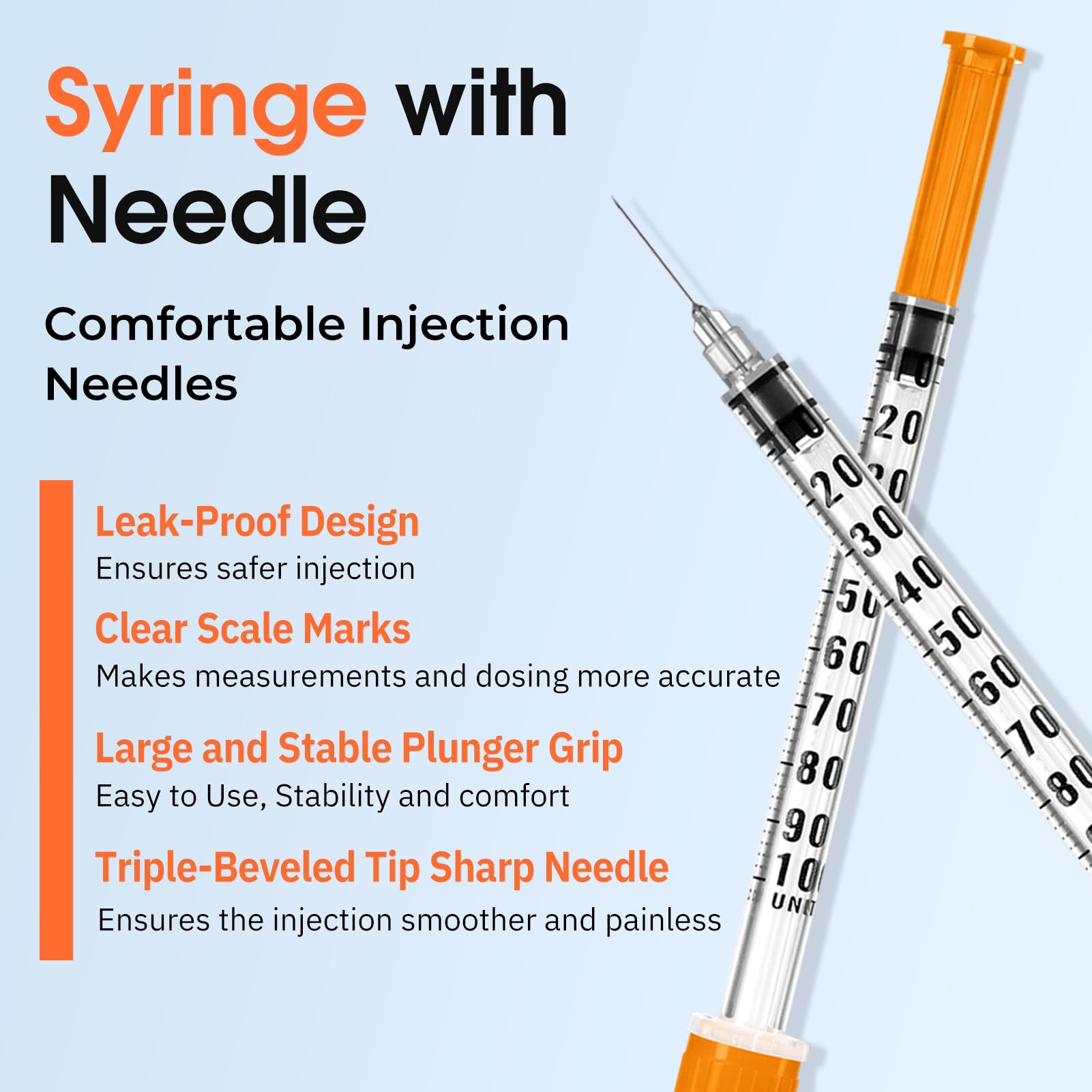 Medhome syringe with leak-proof inner wall helps prevent spills.