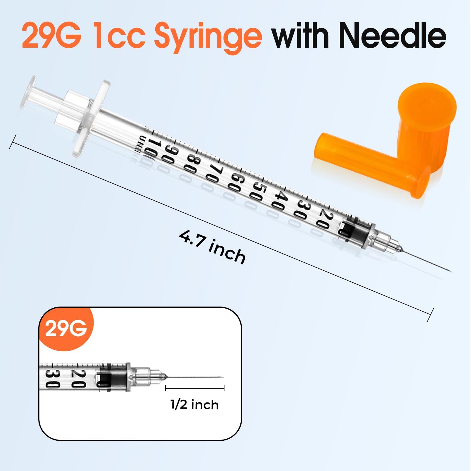 Medhome 1ml syringe shows clear scale for precise measurement