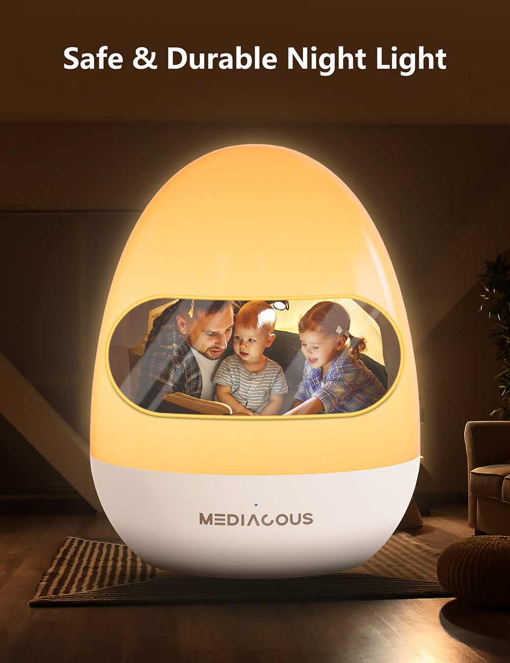 MediAcous IP65 design withstands outdoor use on camping trips.