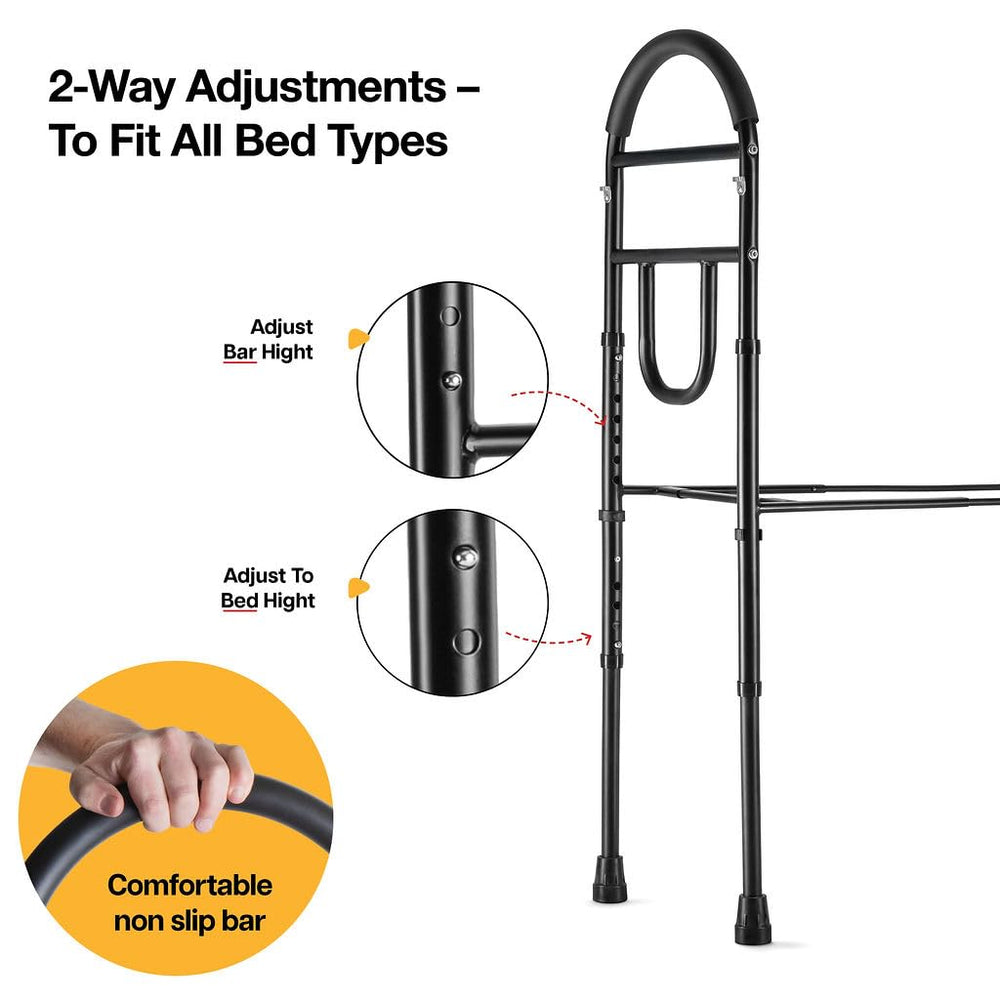Medical king removable storage bag keeps glasses and remotes within reach.