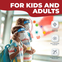Medical Nation Face Shield full face coverage protects against splashes