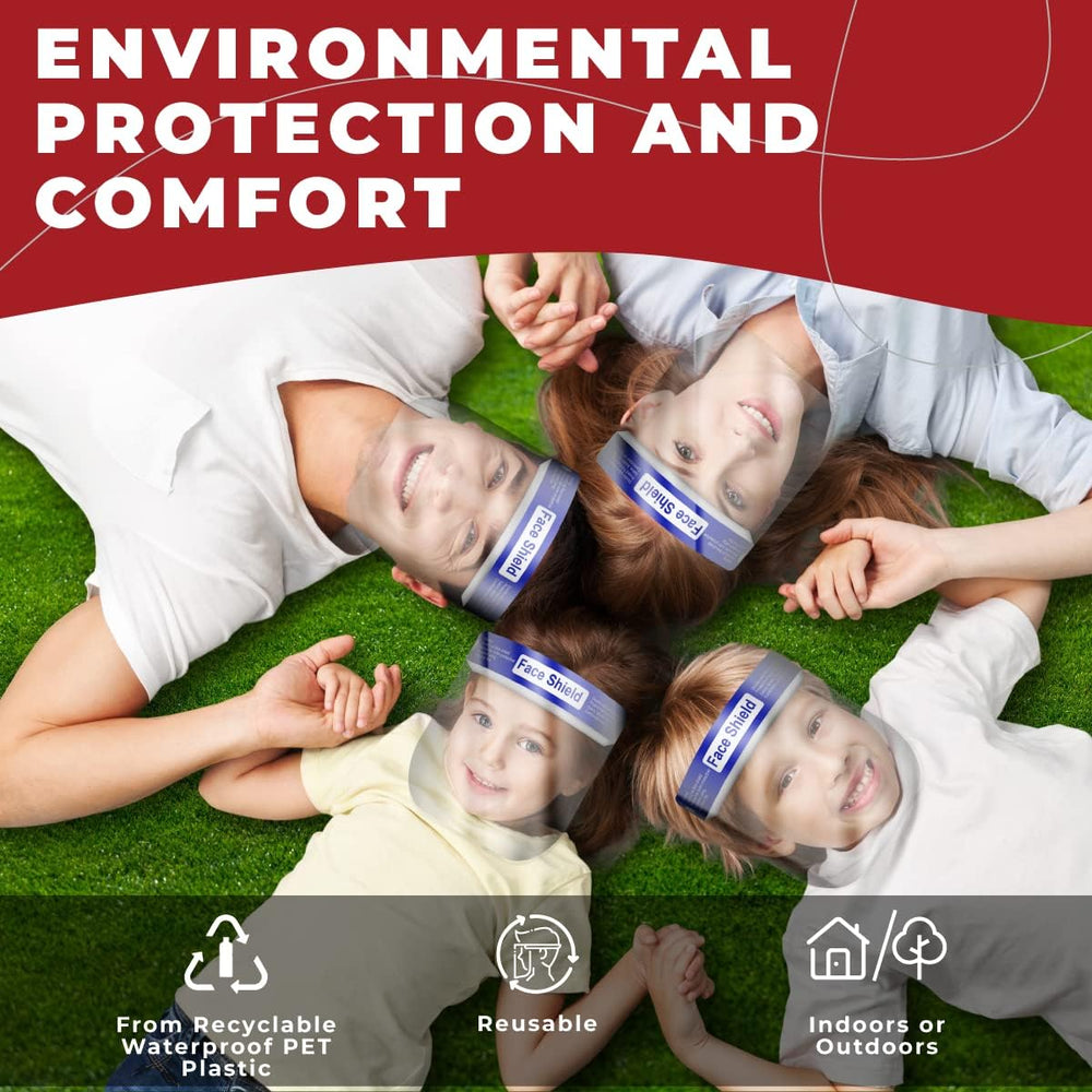 Medical Nation Face Shield packaging shows 10 pack convenience