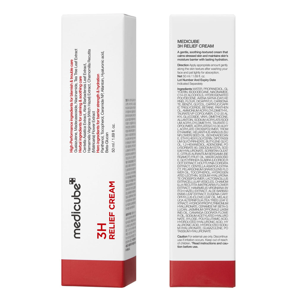Medicube 3H Daily Relief Cream presented for all skin types