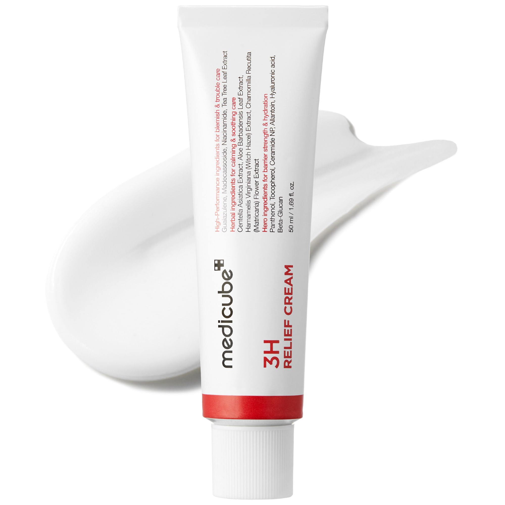 Medicube 3H Daily Relief Cream bottle close-up for easy daily hydration
