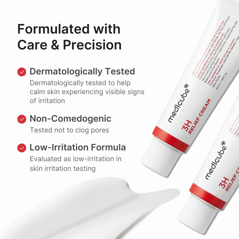 Medicube 3H Daily Relief Cream massaged into skin for quick absorption