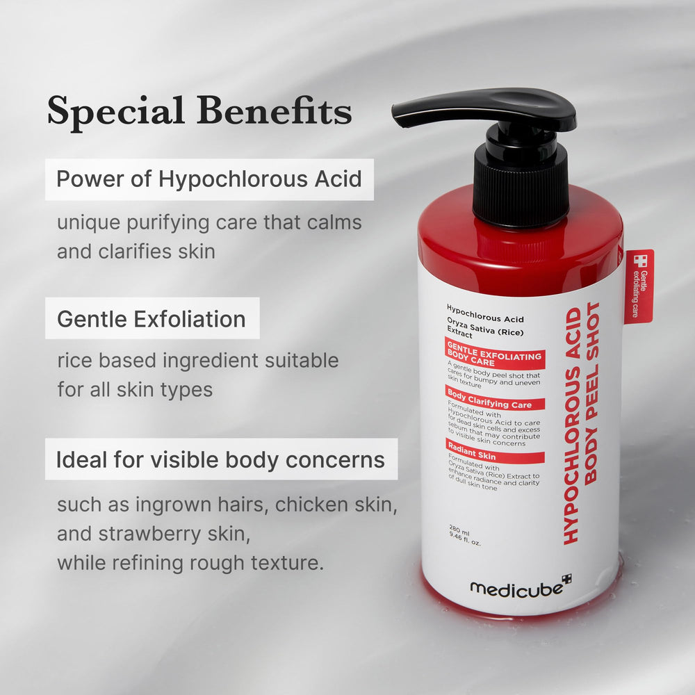 Medicube Body Peel Shot watery texture in action for even coverage