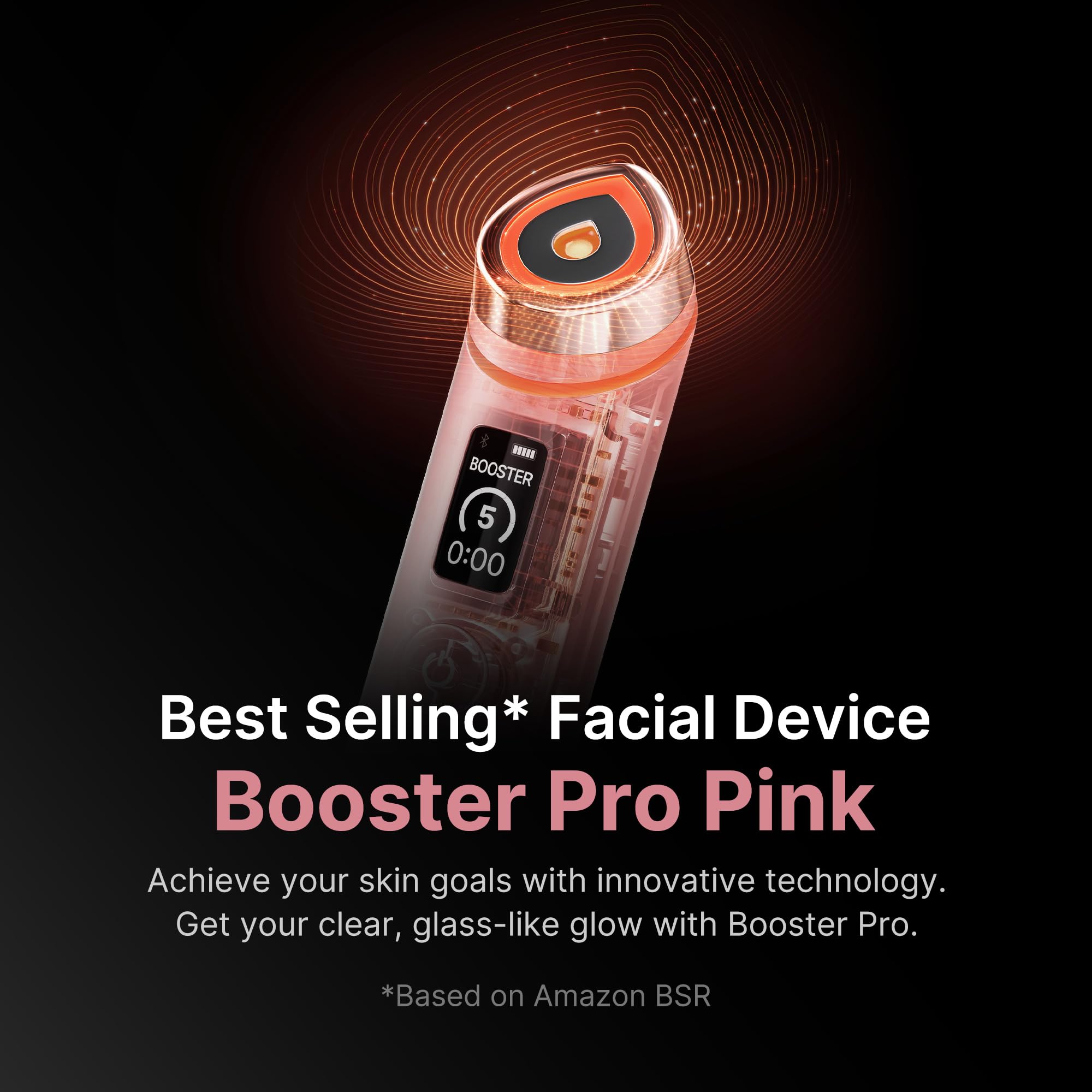 Medicube Booster Pro AGE-R app guide screen with personalized wand settings.