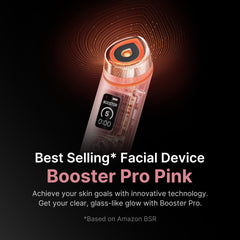 Medicube Booster Pro AGE-R app guide screen with personalized wand settings.
