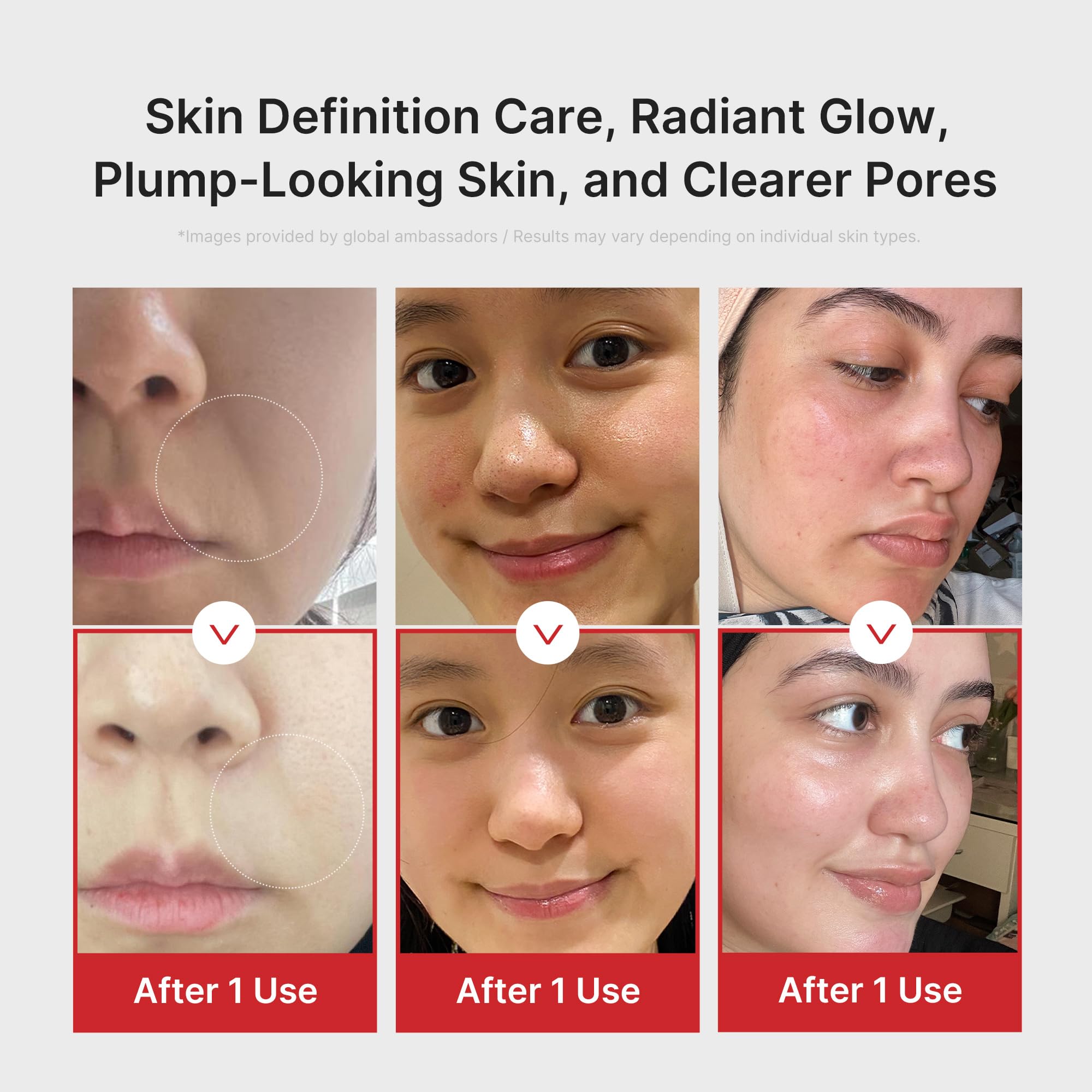 Medicube Booster Pro pore care demo during facial massage.