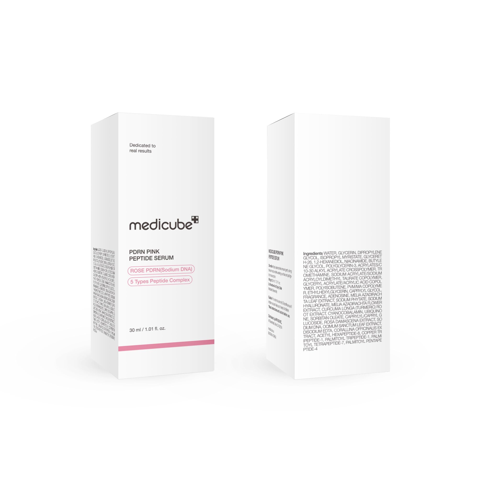 Medicube Elegant packaging box and bottle for premium at-home care
