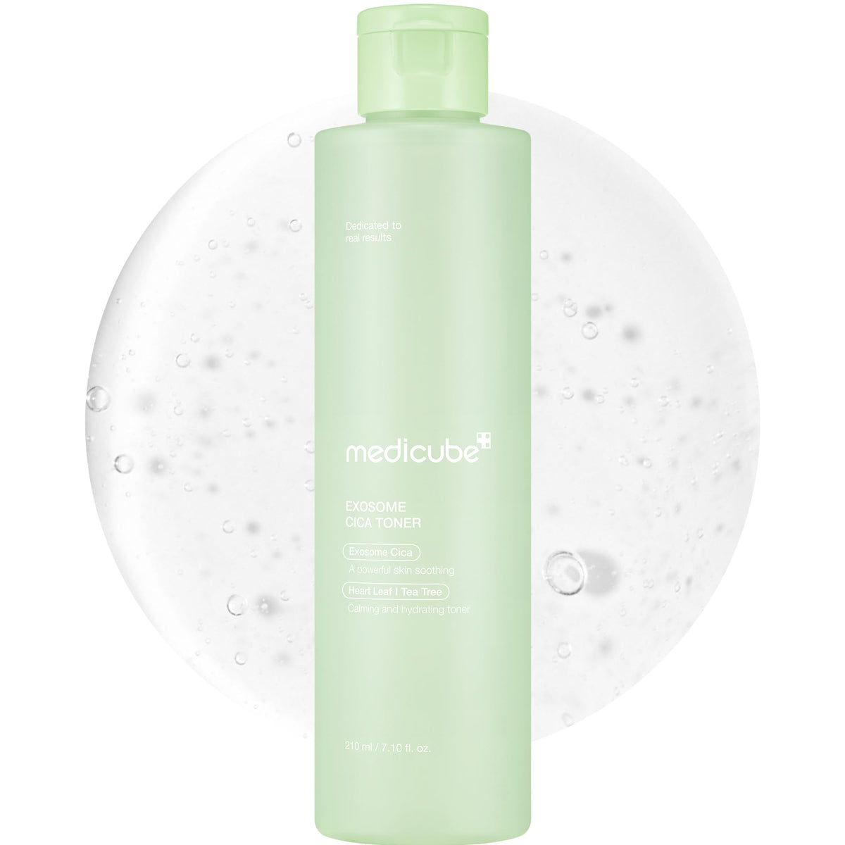 Medicube Exosome CICA Toner bottle front promoting calm, balanced skin