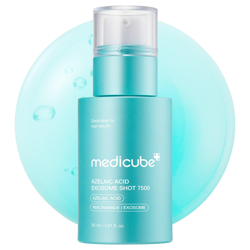 Medicube Exosome Shot bottle closeup for daily hydration and easy use