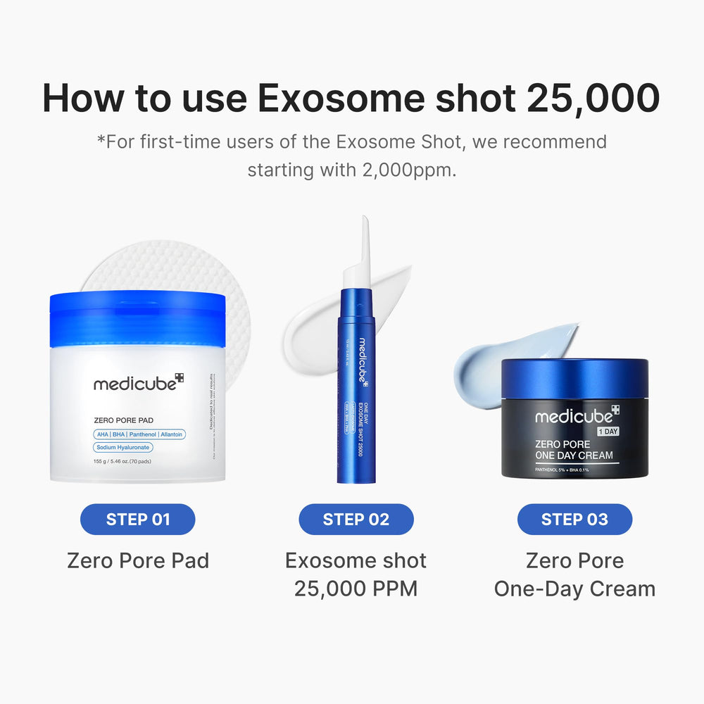 Medicube Exosome Shot Zero close-up of hands applying serum
