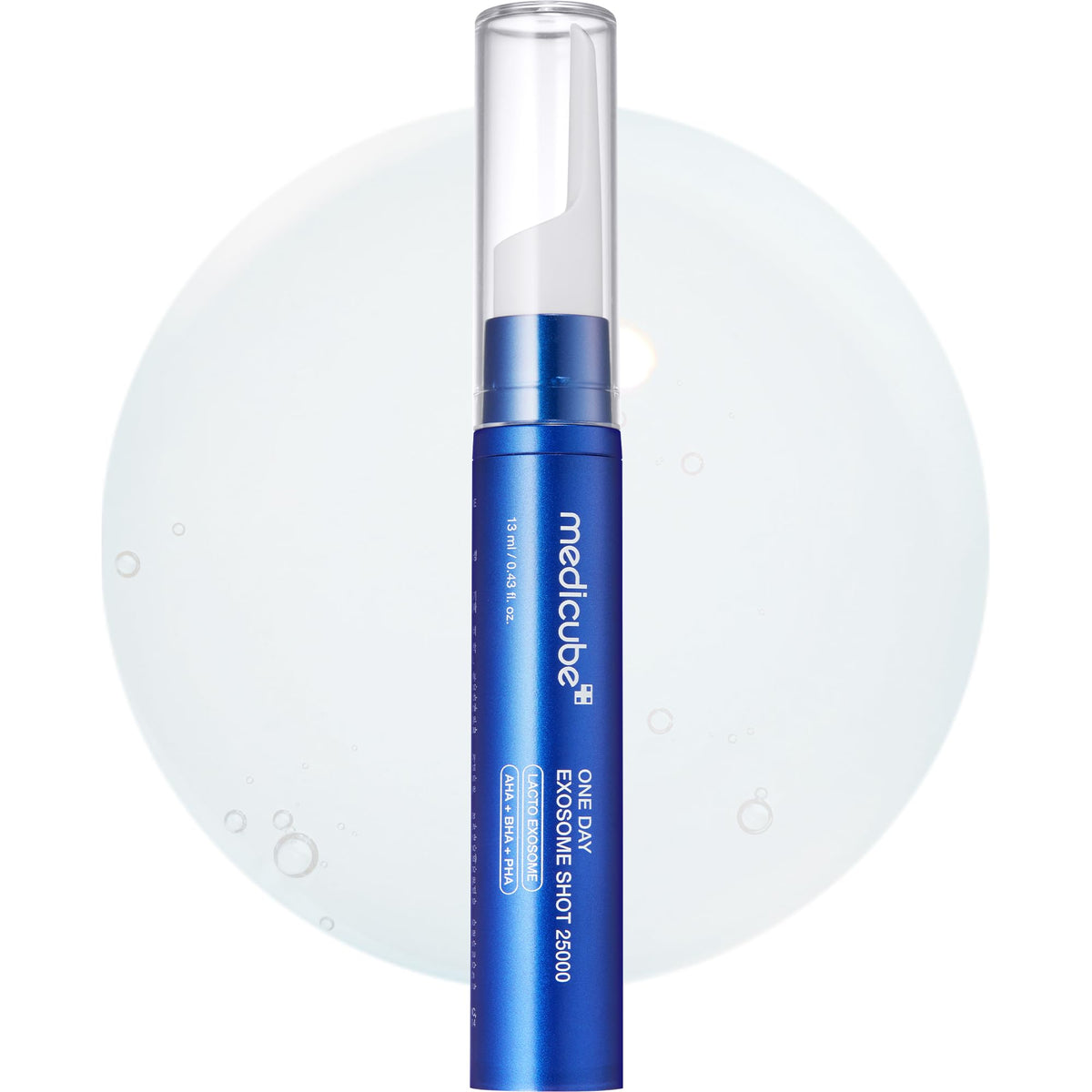 Medicube Exosome Shot Zero serum bottle close-up for pore care and texture refinement